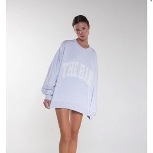 The Bar Varsity Sweatshirt in Light Heather Grey. Worn a couple of times